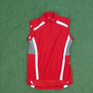 Trek Red & White Sleeveless Cycling Jersey Sz Medium